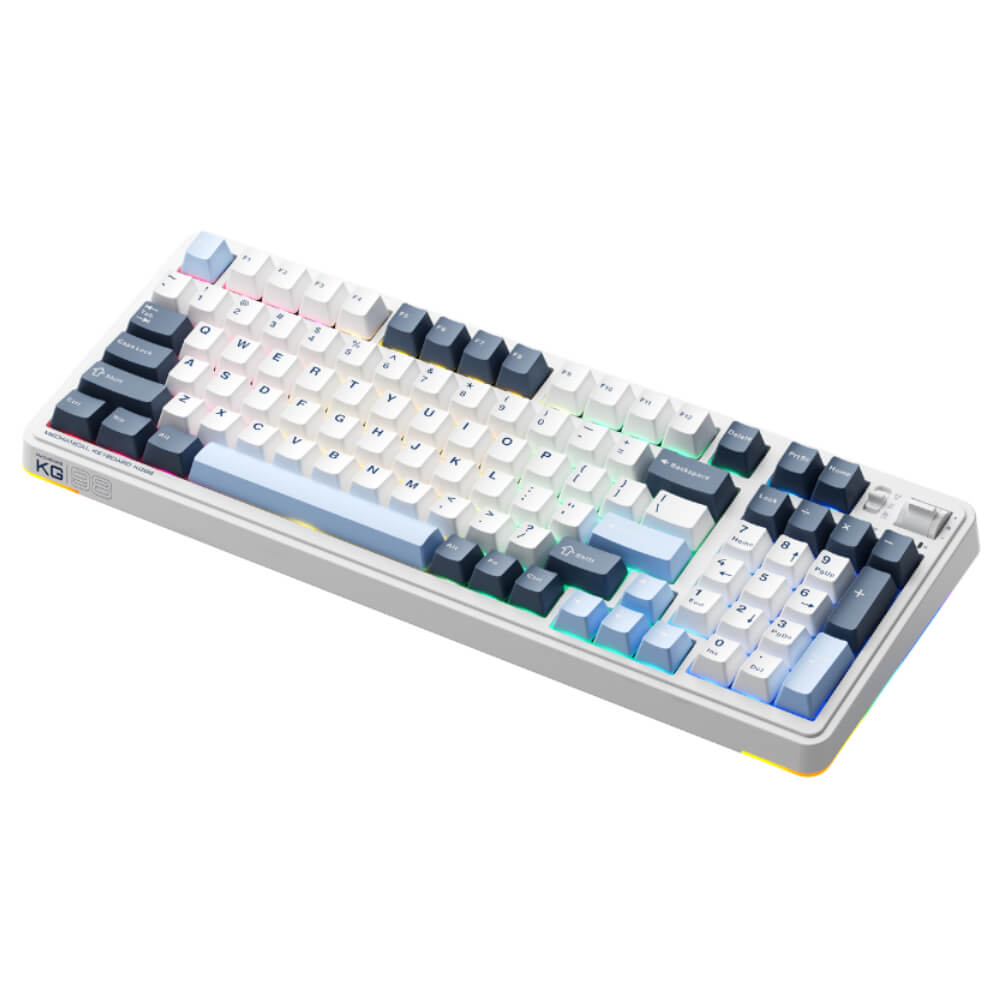 Machenike KG98 Tri mode RGB White H3 Machenike KG98 Tri-mode RGB - Wireless Gaming Mechanical Keyboard - Ảnh 7