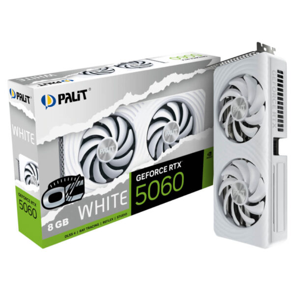 Palit RTX5060 WHITE OC H1 Palit GeForce RTX™ 5060 White OC 8GB - 8GB GDDR7