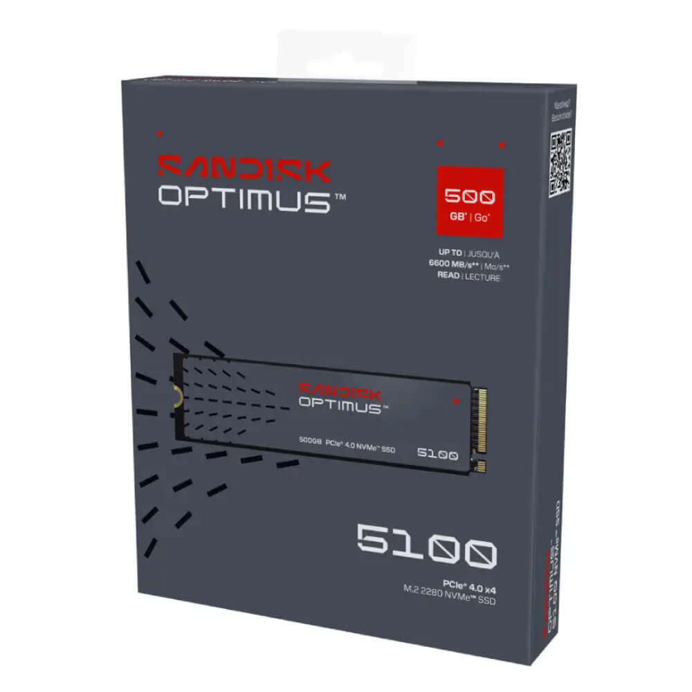 Sandisk Optimus 5100 500GB Sandisk Optimus 5100 500GB - M.2 2280 PCIe Gen4x4 NVMe SSD - Ảnh 3