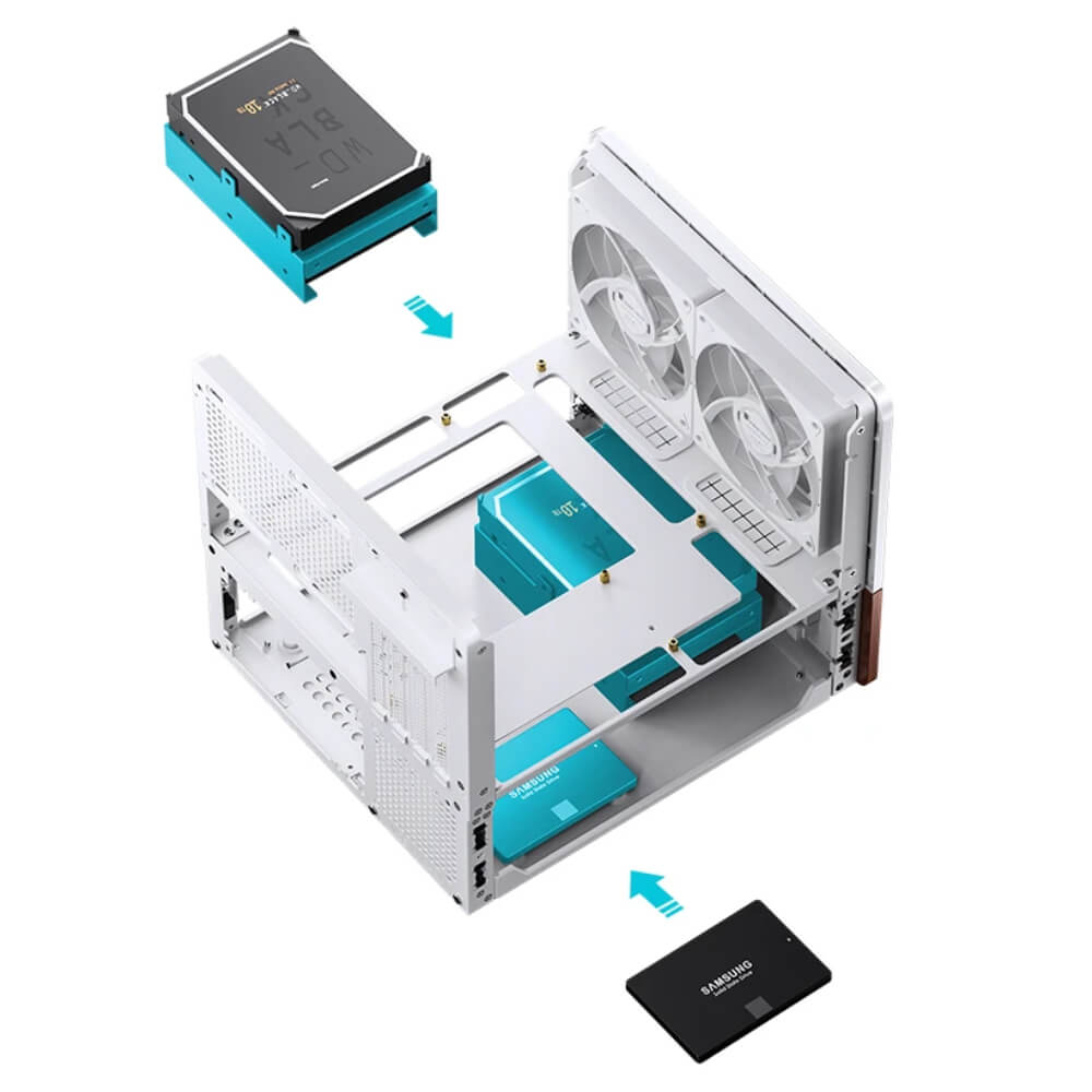 Jonsbo V12 White H7 Jonsbo V12 White - M-ATX Case - Ảnh 7