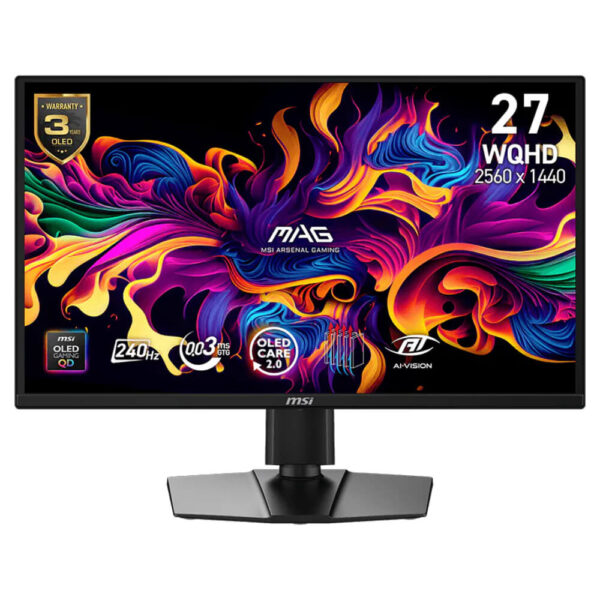 MSI MAG 272QP QD OLED X24 H1 MSI MAG 272QP QD-OLED X24 - 27 inch WQHD QD-OLED | 240Hz | 0.03ms | USB Type-C | Gaming Monitor