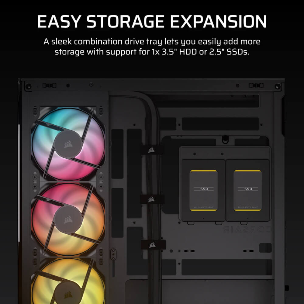 Corsair 2800X RS R ARGB Black H4 Corsair 2800X RS-R ARGB Black - Micro-ATX PC Case - Ảnh 4