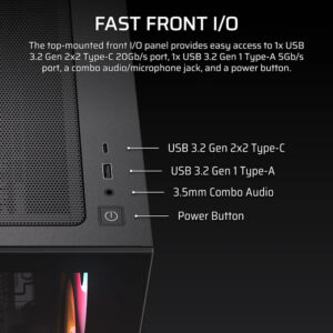 Corsair 2800X RS R ARGB Black H5 Corsair 2800X RS-R ARGB Black - Micro-ATX PC Case - Ảnh 5