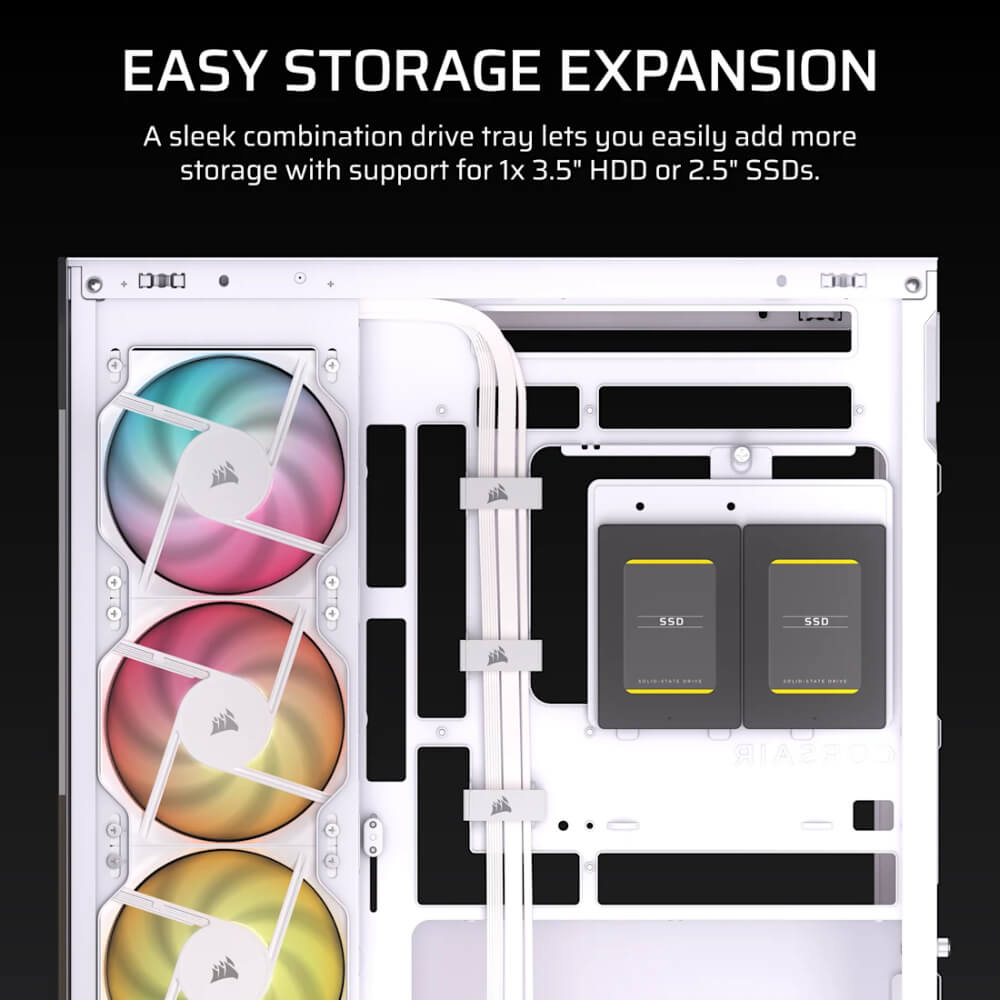 Corsair 2800X RS R ARGB White H4 Corsair 2800X RS-R ARGB White - Micro-ATX PC Case - Ảnh 4