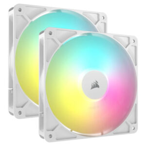 Corsair RS140 ARGB White - 140mm PWM Fans - Dual Pack