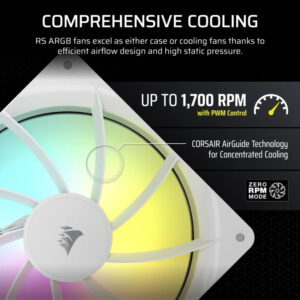 Corsair RS140 ARGB White - 140mm PWM Fans - Dual Pack - Ảnh 7