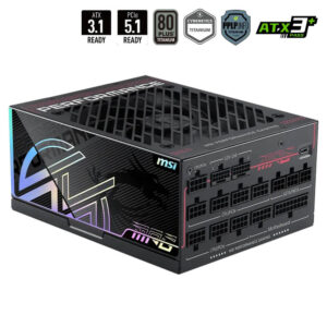 MSI MPG Ai1600TS PCIE5 - 1600W 80 PLUS Titanium - Fully Modular - PCIe Gen 5.1 Support PSU