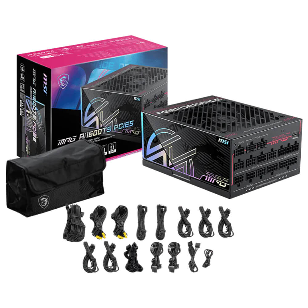 MSI MPG Ai1600TS PCIE5 H5 MSI MPG Ai1600TS PCIE5 - 1600W 80 PLUS Titanium - Fully Modular - PCIe Gen 5.1 Support PSU - Ảnh 5