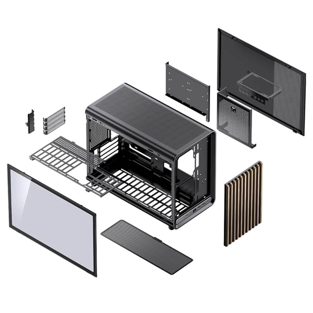 Jonsbo D33 WOOD Black H6 Jonsbo D33 WOOD Black - Micro-ATX Case - Ảnh 9