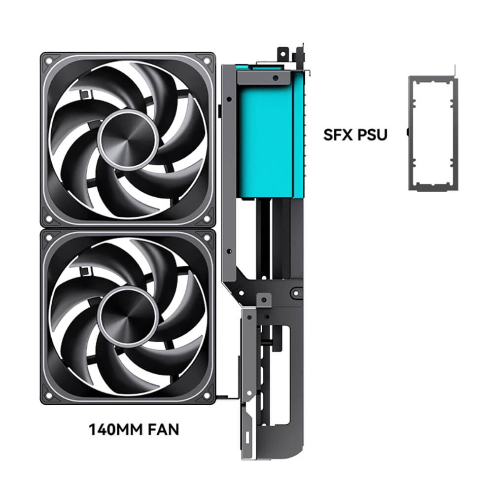 Jonsbo D33 WOOD Black H8 Jonsbo D33 Black - Micro-ATX Case - Ảnh 8
