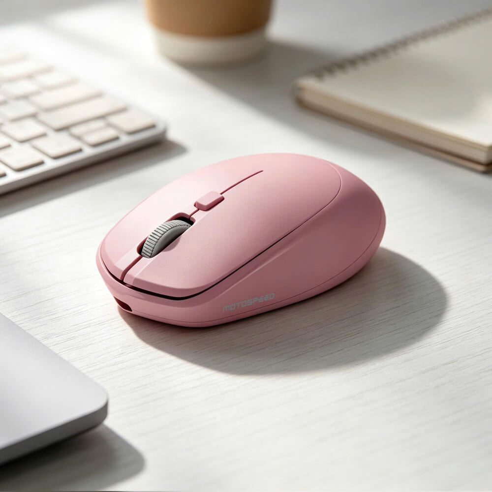 MOTOSPEED BG20 Pink Motospeed BG20 - Silent Wireless Mouse - Ảnh 4